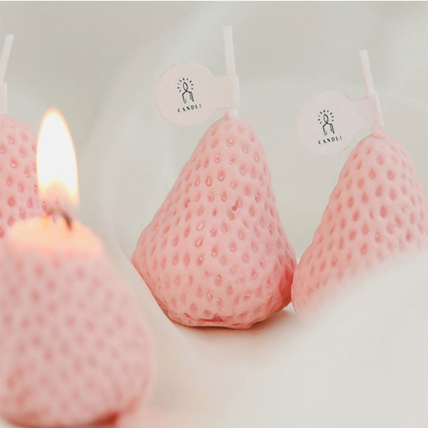 Strawberry Shaped Candle