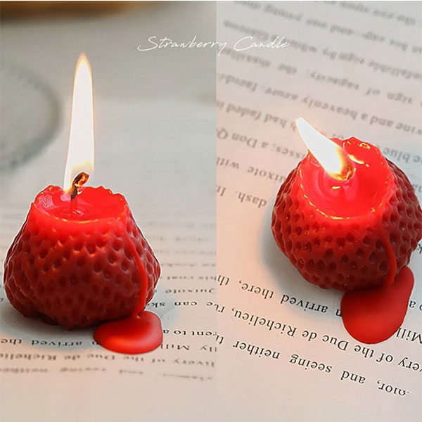 Strawberry Shaped Candle