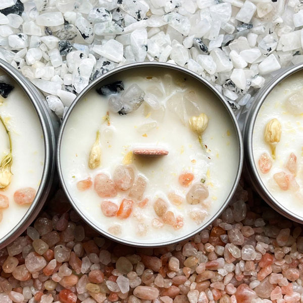 Crystal Stone Candle