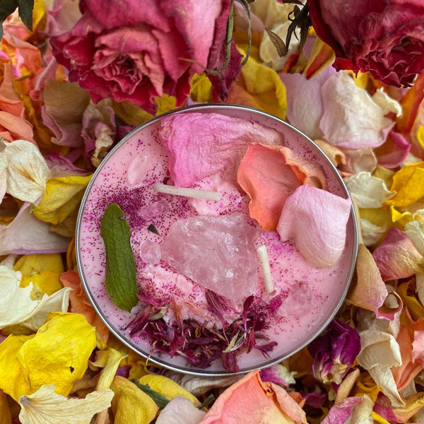 Scented Candle with Crystal